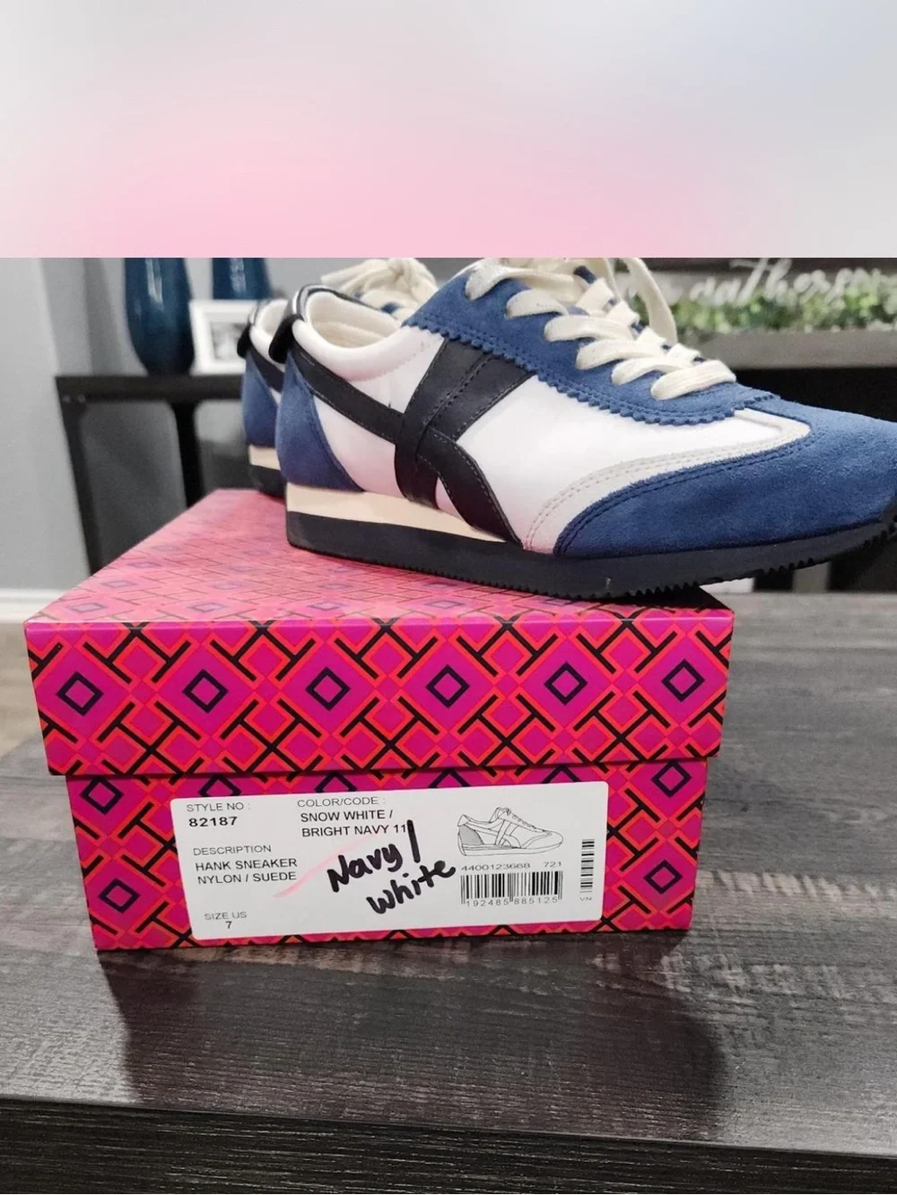 Tory Burch Navy and White Casual Sneakers 7